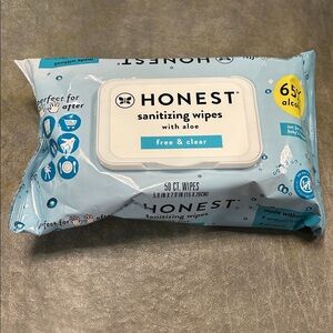 Honest Sanitizing Alcohol Wipes, 50 Count, Free + Clear